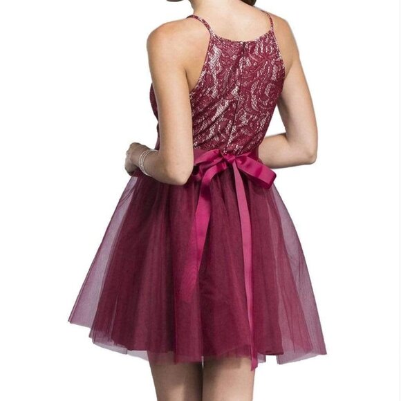 Aspeed Design D136 Cocktail Dress Red Size XS - Picture 3 of 5